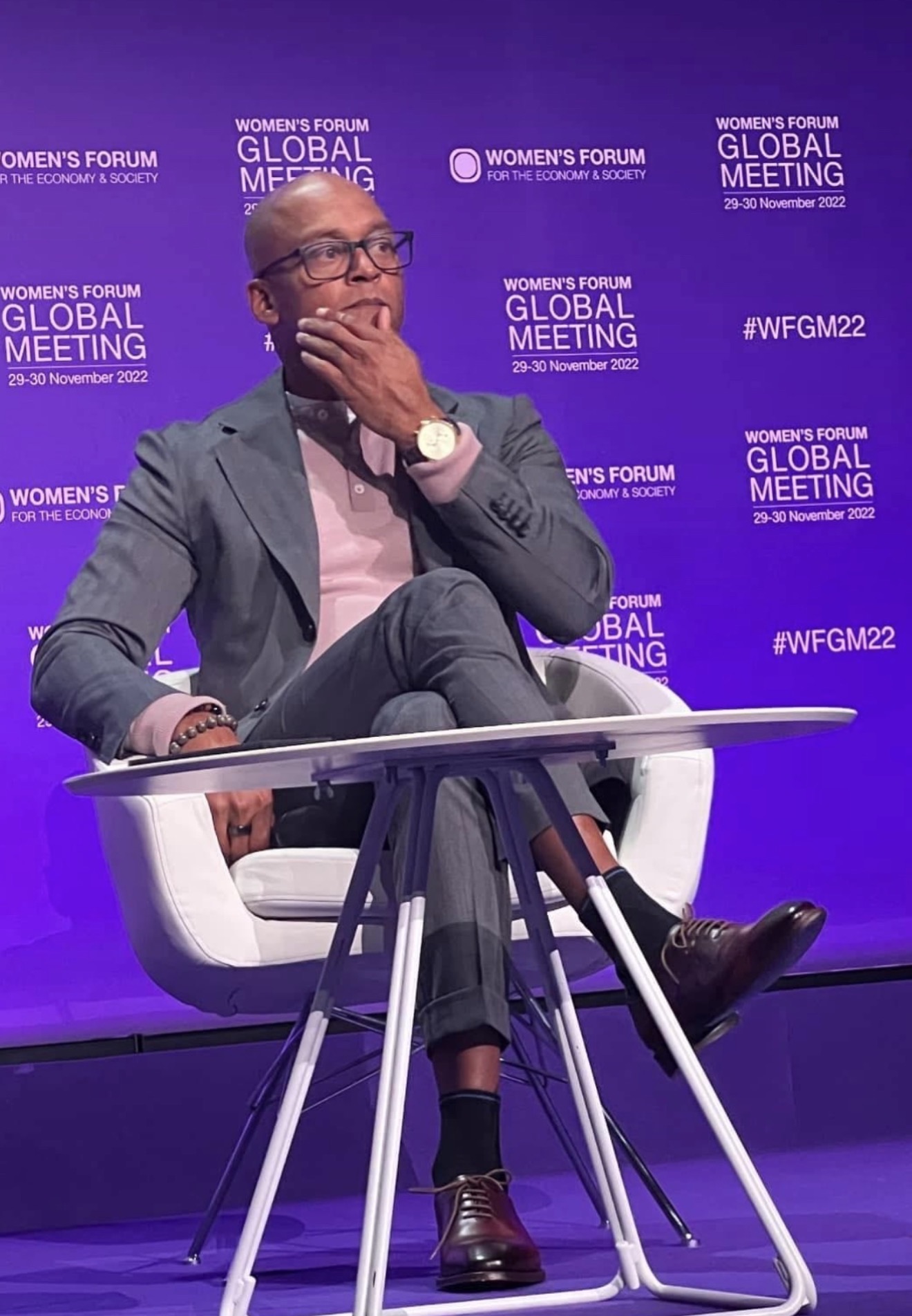 Esu Ma'at speaking at the Global Women's Forum